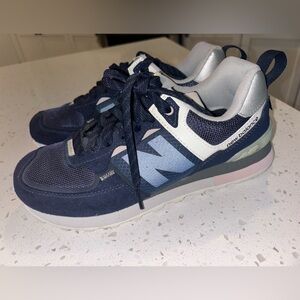 New Balance Navy and White Sneakers